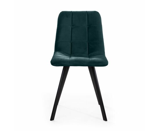 Стул UNO, бархат зелёный  19/ чёрный профиль, изображение 4 | Интернет магазин мебели и декора LifeDekor