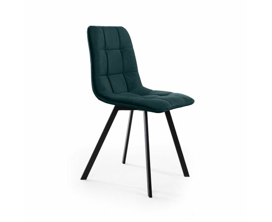 Стул UNO, бархат зелёный  19/ чёрный профиль, изображение 3 | Интернет магазин мебели и декора LifeDekor
