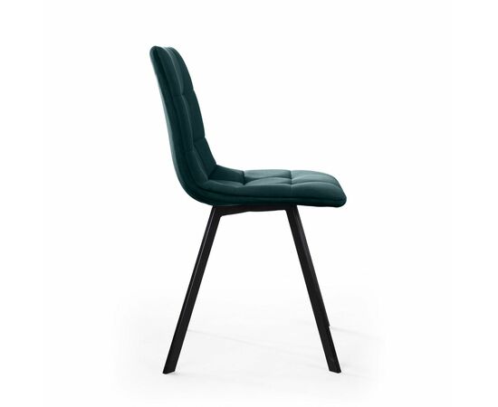 Стул UNO, бархат зелёный  19/ чёрный профиль, изображение 5 | Интернет магазин мебели и декора LifeDekor