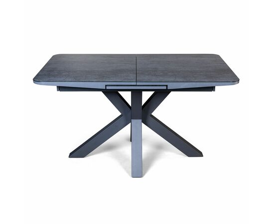 Стол раскладной Lincoln (160+40 см) глазурованное стекло черный, изображение 5 | Интернет магазин мебели и декора LifeDekor