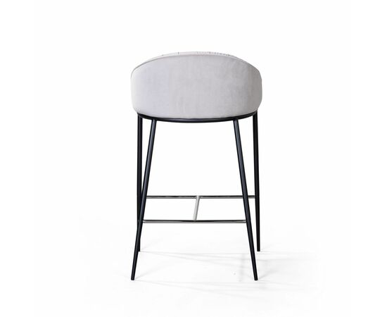 Стул полубарный Barkley, микровелюр серый, изображение 7 | Интернет магазин мебели и декора LifeDekor