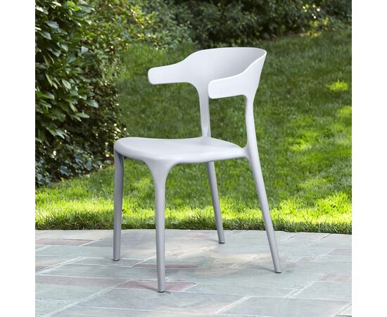 Стул Leo, первичный пластик белый, изображение 2 | Интернет магазин мебели и декора LifeDekor