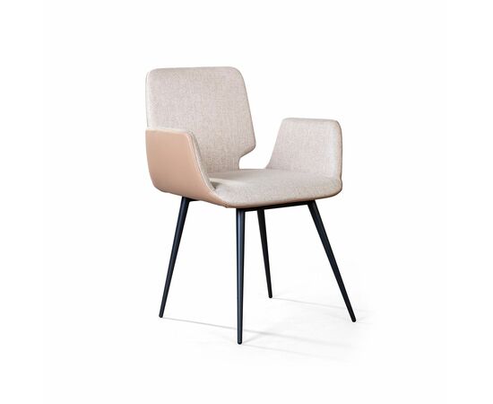 Стул с подлокотниками Adam, рогожка комби бежевый | Интернет магазин мебели и декора LifeDekor