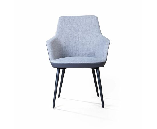 Стул с подлокотниками Frank, рогожка комби серый, изображение 4 | Интернет магазин мебели и декора LifeDekor