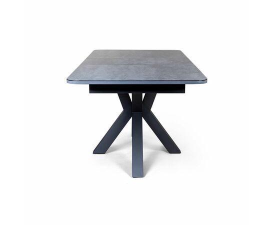 Стол раскладной Lincoln (160+40 см) глазурованное стекло черный, изображение 11 | Интернет магазин мебели и декора LifeDekor