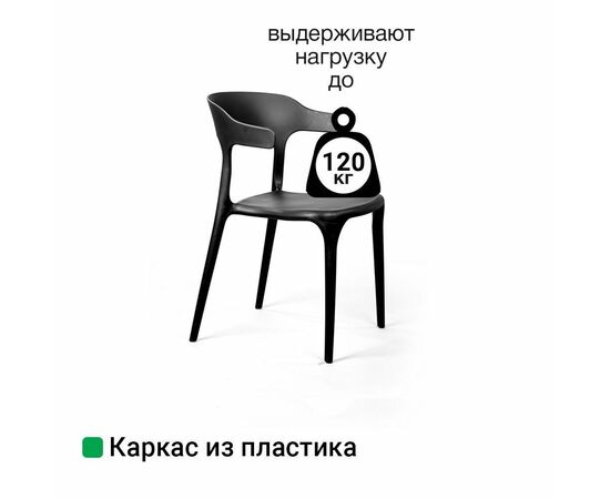 Стул Leo, первичный пластик черный, изображение 9 | Интернет магазин мебели и декора LifeDekor