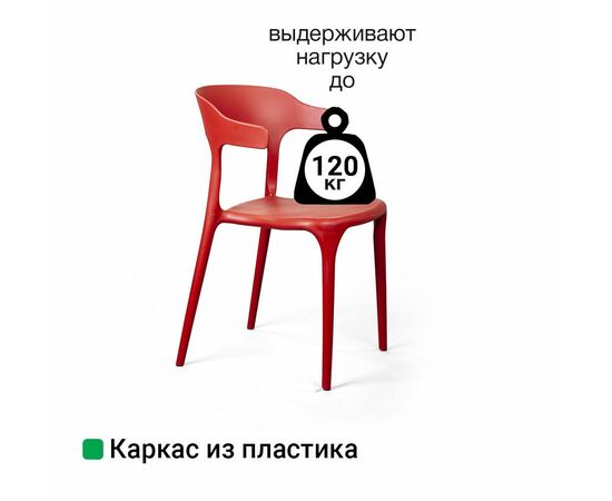 Стул Leo, первичный пластик красный, изображение 8 | Интернет магазин мебели и декора LifeDekor