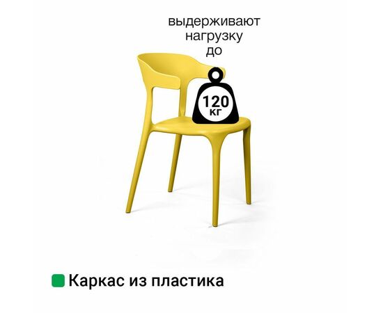 Стул Leo, первичный пластик желтый, изображение 9 | Интернет магазин мебели и декора LifeDekor