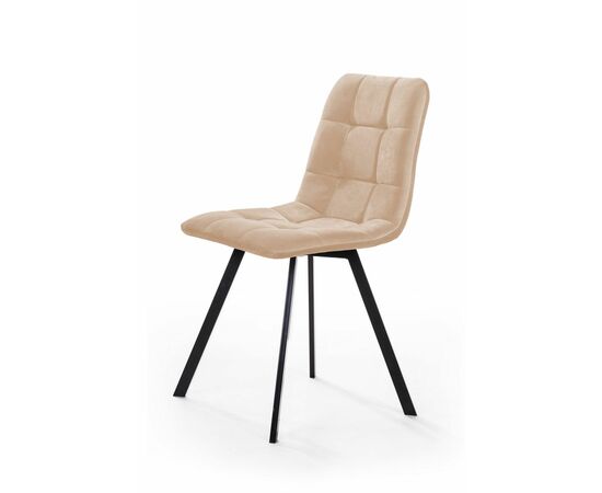 Стул UNO, бархат бежевый 5 / чёрный профиль, изображение 8 | Интернет магазин мебели и декора LifeDekor