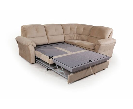 Diamante диван-кровать угловой велюр бежевый, изображение 5 | Интернет магазин мебели и декора LifeDekor