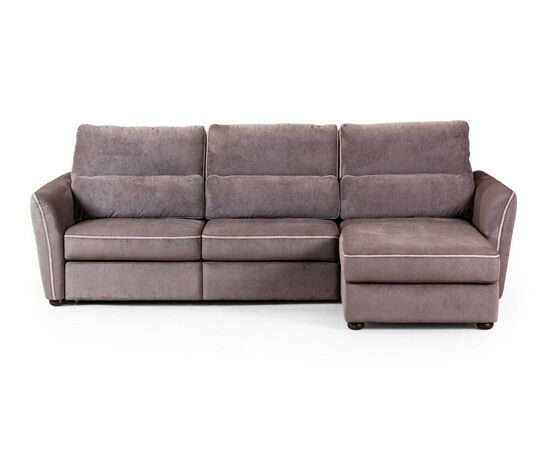 Marco диван-кровать с шезлонгом замша серый, изображение 3 | Интернет магазин мебели и декора LifeDekor