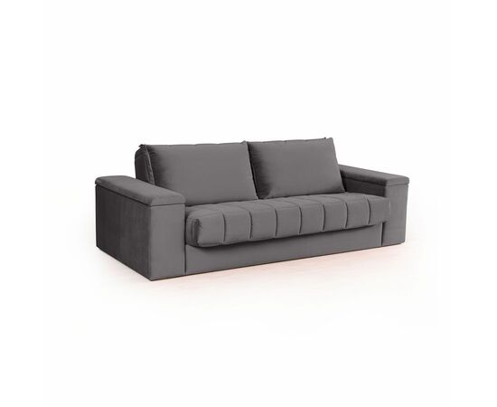 Verona диван-кровать прямой велюр серый, изображение 2 | Интернет магазин мебели и декора LifeDekor