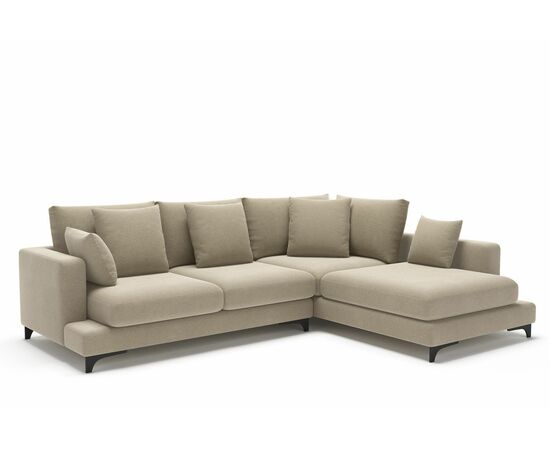 Oscar диван малый с терминальным углом рогожка бежевый | Интернет магазин мебели и декора LifeDekor