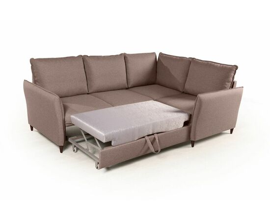 Hans диван-кровать угловой рогожка серый, изображение 5 | Интернет магазин мебели и декора LifeDekor