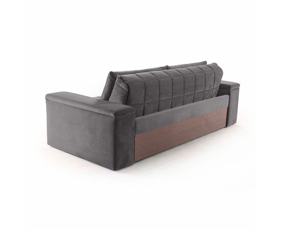 Verona диван-кровать прямой велюр серый, изображение 4 | Интернет магазин мебели и декора LifeDekor