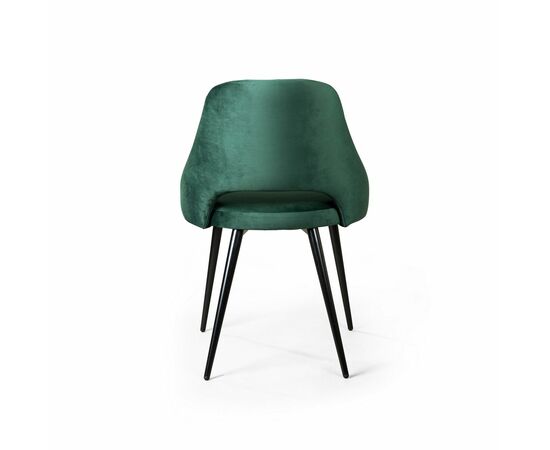 Стул William, бархат зелёный 19/ черный конус, изображение 5 | Интернет магазин мебели и декора LifeDekor