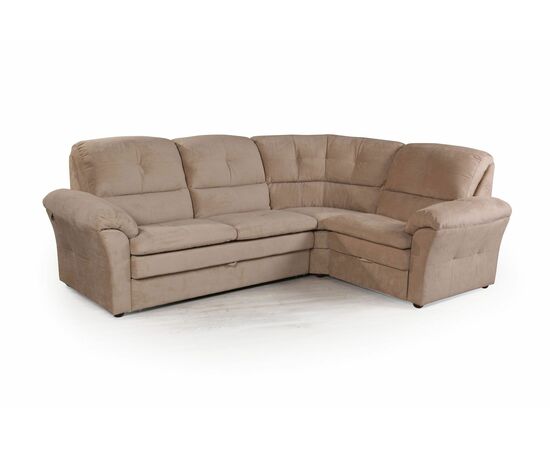 Diamante диван-кровать угловой велюр бежевый, изображение 2 | Интернет магазин мебели и декора LifeDekor