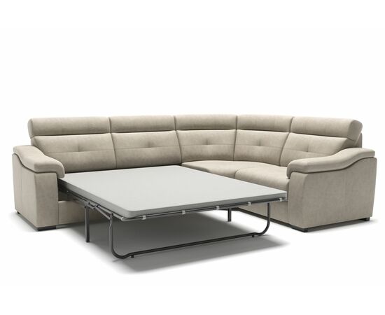 Boston диван-кровать угловой замша серый | Интернет магазин мебели и декора LifeDekor