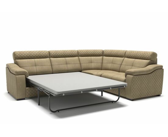 Boston NEW диван-кровать угловой замша бежевый, изображение 3 | Интернет магазин мебели и декора LifeDekor