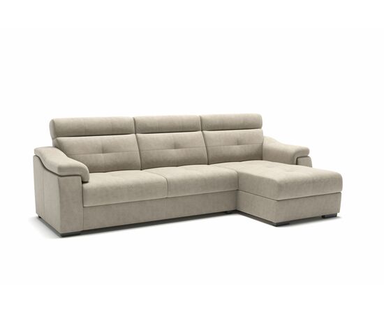 Boston диван-кровать с шезлонгом замша серый, изображение 2 | Интернет магазин мебели и декора LifeDekor