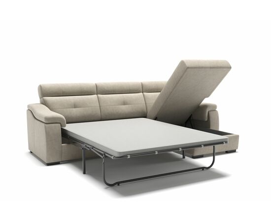 Boston диван-кровать с шезлонгом замша серый | Интернет магазин мебели и декора LifeDekor