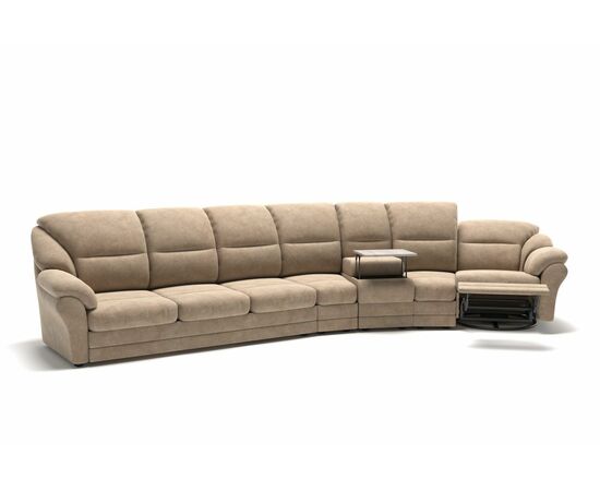 San-Remo диван-кровать с реклайнером, баром с кофейным столиком и радиусными модулями, изображение 2 | Интернет магазин мебели и декора LifeDekor