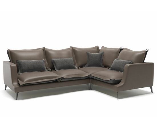 Rey диван угловой замша серый | Интернет магазин мебели и декора LifeDekor