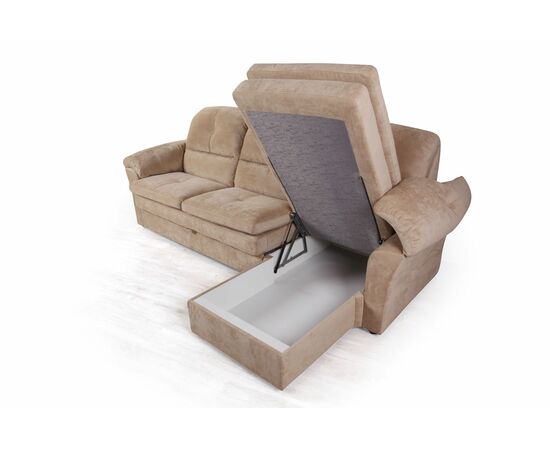 Diamante диван-кровать с шезлонгом велюр бежевый, изображение 6 | Интернет магазин мебели и декора LifeDekor