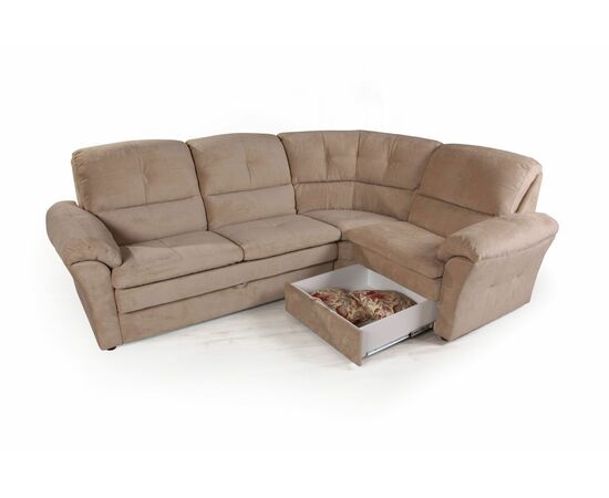 Diamante диван-кровать угловой велюр бежевый, изображение 6 | Интернет магазин мебели и декора LifeDekor