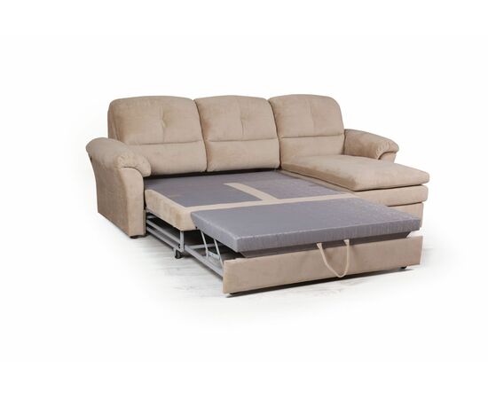 Diamante диван-кровать с шезлонгом велюр бежевый, изображение 5 | Интернет магазин мебели и декора LifeDekor