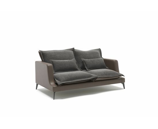 Rey диван прямой двухместный замша серый, изображение 2 | Интернет магазин мебели и декора LifeDekor