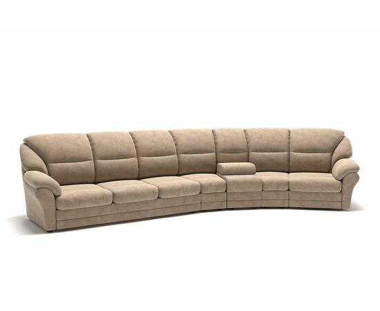 San-Remo диван-кровать с реклайнером, баром с кофейным столиком и радиусными модулями | Интернет магазин мебели и декора LifeDekor