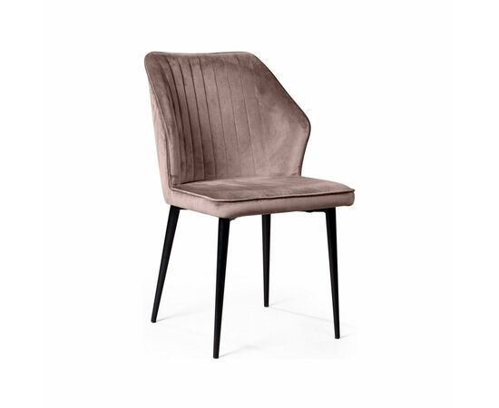 Стул Berg, бархат пепельно-бежевый 25, изображение 3 | Интернет магазин мебели и декора LifeDekor