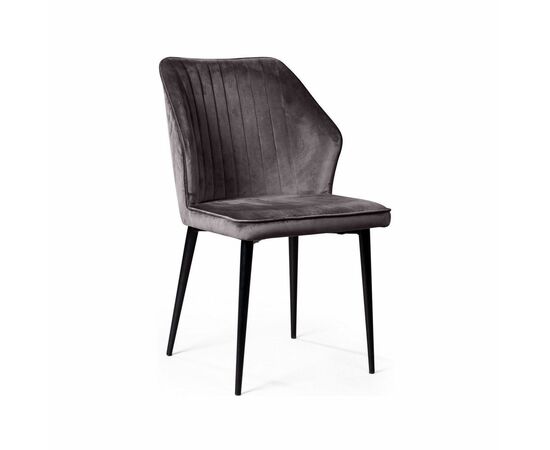 Стул Berg, бархат  светло-серый 26, изображение 3 | Интернет магазин мебели и декора LifeDekor