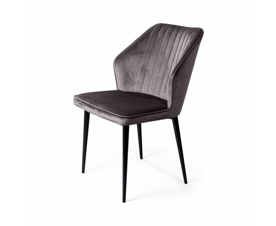 Стул Berg, бархат  светло-серый 26, изображение 6 | Интернет магазин мебели и декора LifeDekor