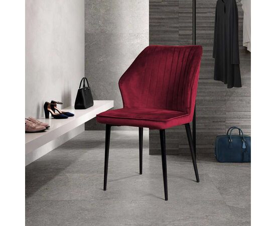 Стул Berg, бархат винно-красный 16, изображение 2 | Интернет магазин мебели и декора LifeDekor