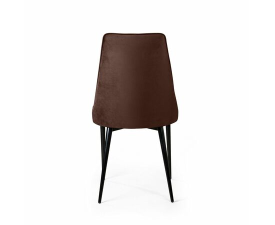 Стул Oliver, бархат коричневый 12/ чёрный конус, изображение 6 | Интернет магазин мебели и декора LifeDekor