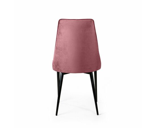 Стул Oliver, бархат пудровый 15/ чёрный конус, изображение 6 | Интернет магазин мебели и декора LifeDekor