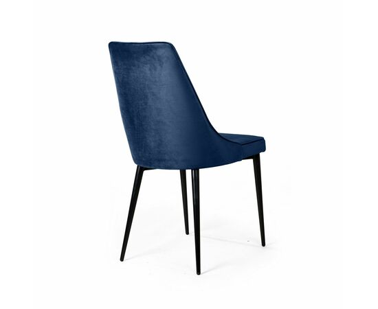 Стул Oliver, бархат синий 29/ чёрный конус, изображение 5 | Интернет магазин мебели и декора LifeDekor
