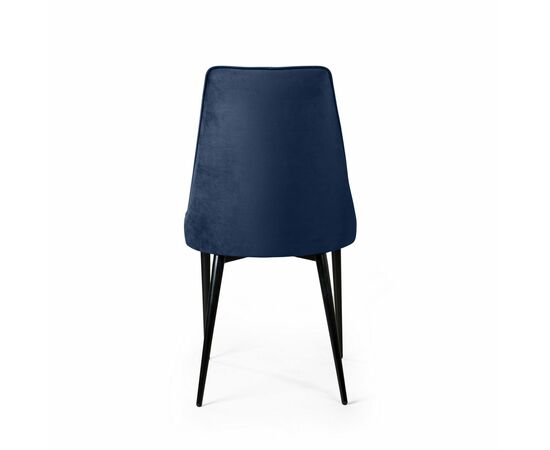 Стул Oliver, бархат синий 29/ чёрный конус, изображение 6 | Интернет магазин мебели и декора LifeDekor