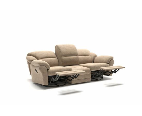 San-Remo диван 2 реклайнера велюр бежевый, изображение 2 | Интернет магазин мебели и декора LifeDekor