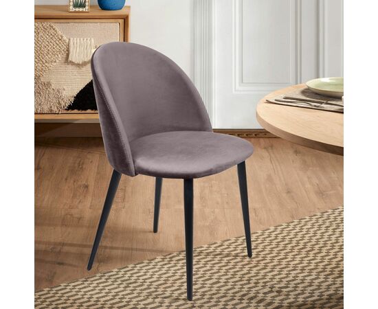 Стул Thomas, бархат антрацит 14, изображение 9 | Интернет магазин мебели и декора LifeDekor