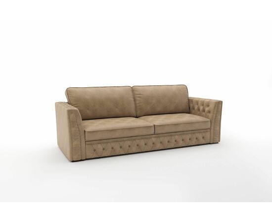 Budapest диван-кровать трехместный, прямой, замша бежевый | Интернет магазин мебели и декора LifeDekor