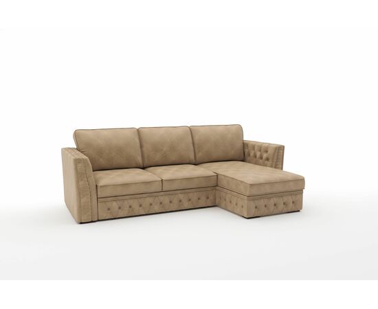 Budapest диван-кровать с шезлонгом, замша бежевый | Интернет магазин мебели и декора LifeDekor