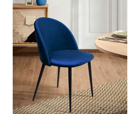 Стул Thomas, бархат синий 29, изображение 9 | Интернет магазин мебели и декора LifeDekor