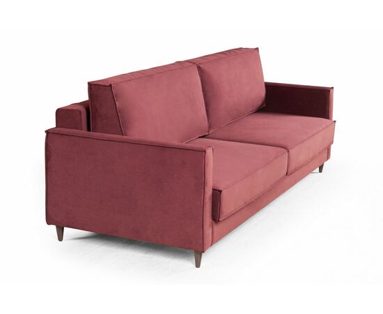 Keln диван-кровать трехместный прямой, велюр красный, изображение 4 | Интернет магазин мебели и декора LifeDekor