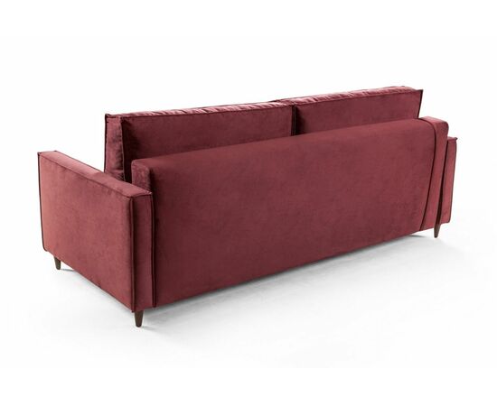 Keln диван-кровать трехместный прямой, велюр красный, изображение 5 | Интернет магазин мебели и декора LifeDekor