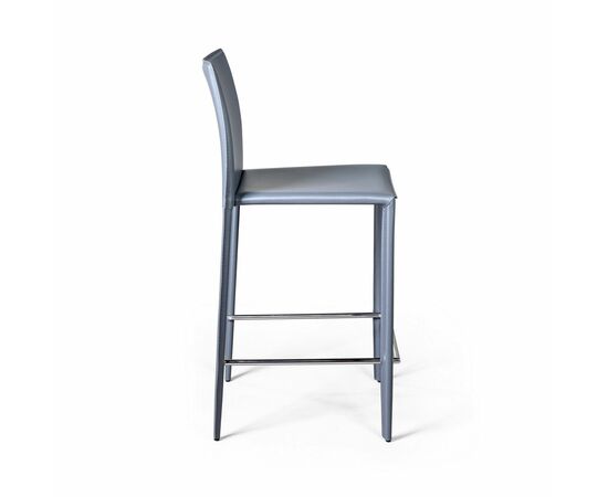 Стул полубарный Rolf, кожа антрацит, изображение 5 | Интернет магазин мебели и декора LifeDekor