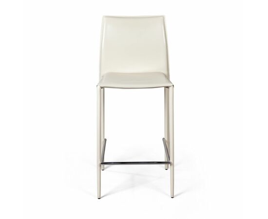 Стул полубарный Rolf, кожа бежевый, изображение 3 | Интернет магазин мебели и декора LifeDekor