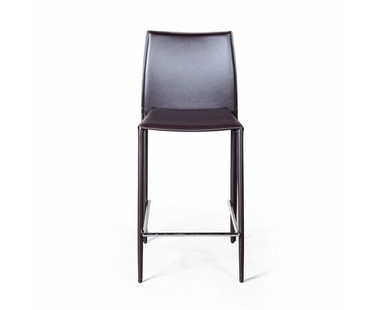 Стул полубарный Rolf, кожа коричневый, изображение 3 | Интернет магазин мебели и декора LifeDekor